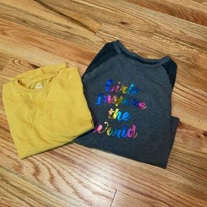 2 long sleeve shirts size Medium